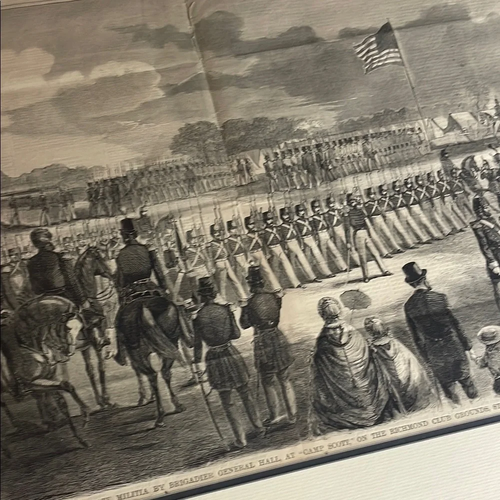 Staten Island NY History! Framed Antique Original Harper’s Weekly Cover - Picture 4 of 4